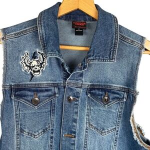 Stranger Things Our Universe Hellfire Club Demobat Slayer Denim Vest Mens S